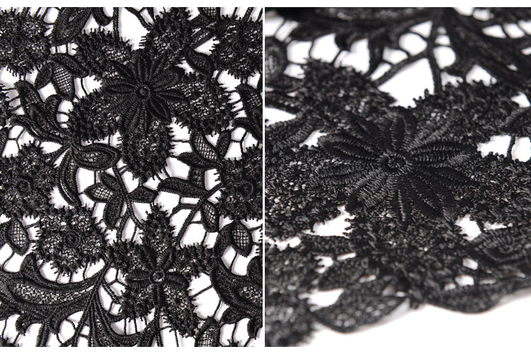 black embroidered lace